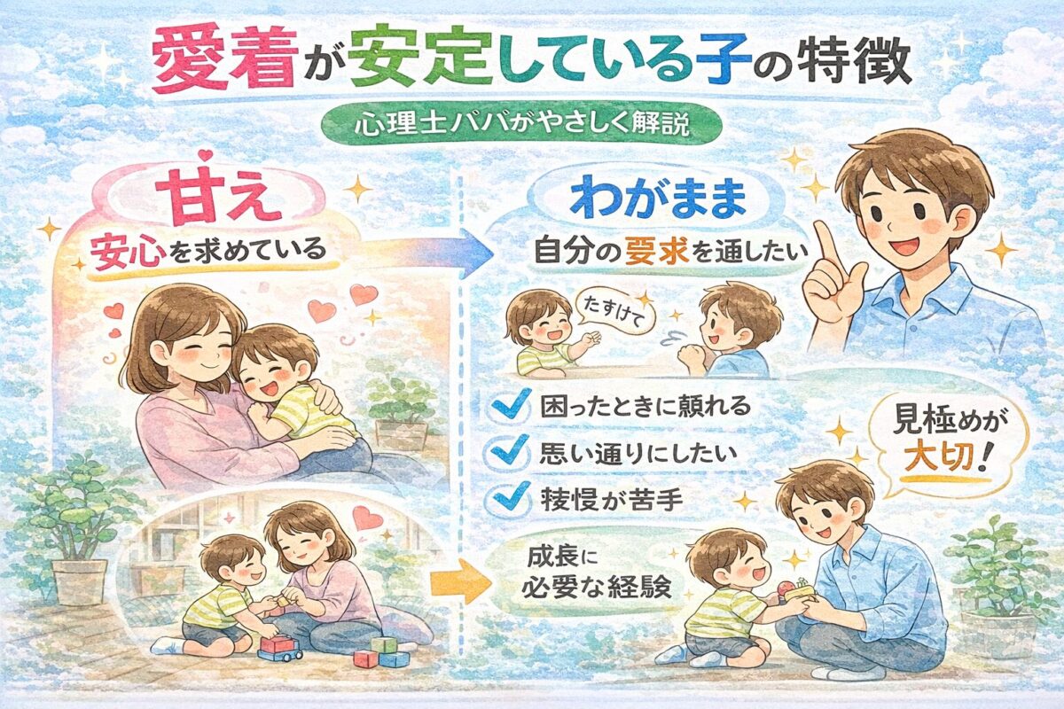 愛着が安定している子の特徴について|心理士パパのやさしい子育てラボ